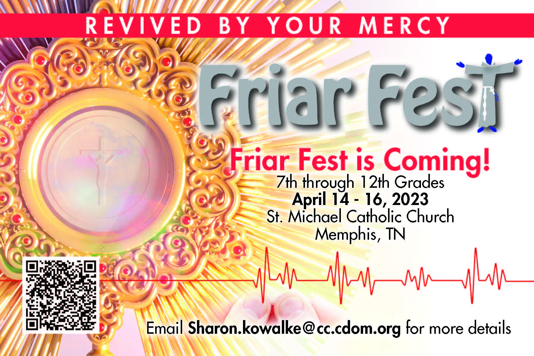 Friar Fest Coming to Our Diocese, April 1416, for 7th12th Graders
