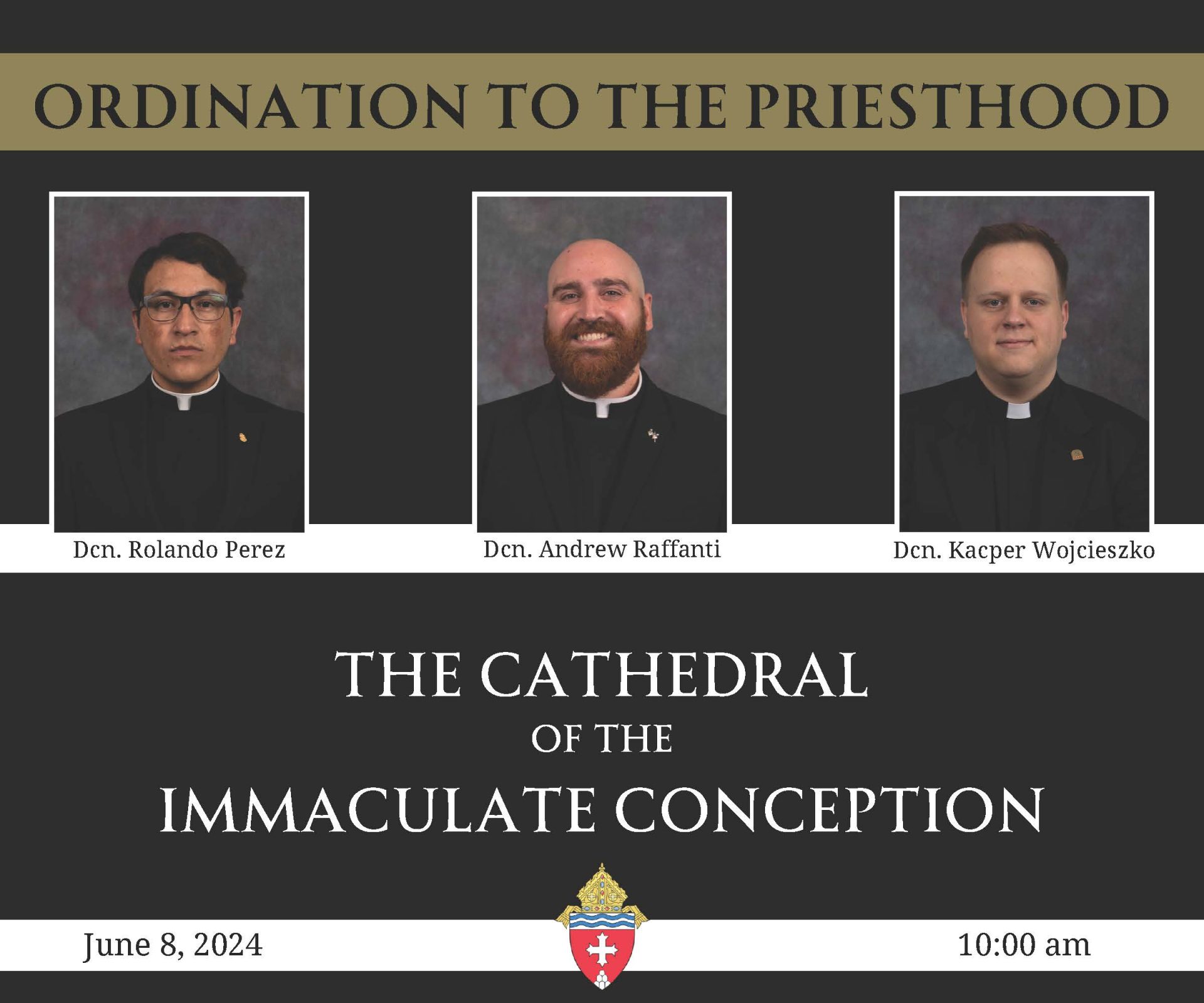 Mark your Calendars for the Ordination to the Priesthood this summer
