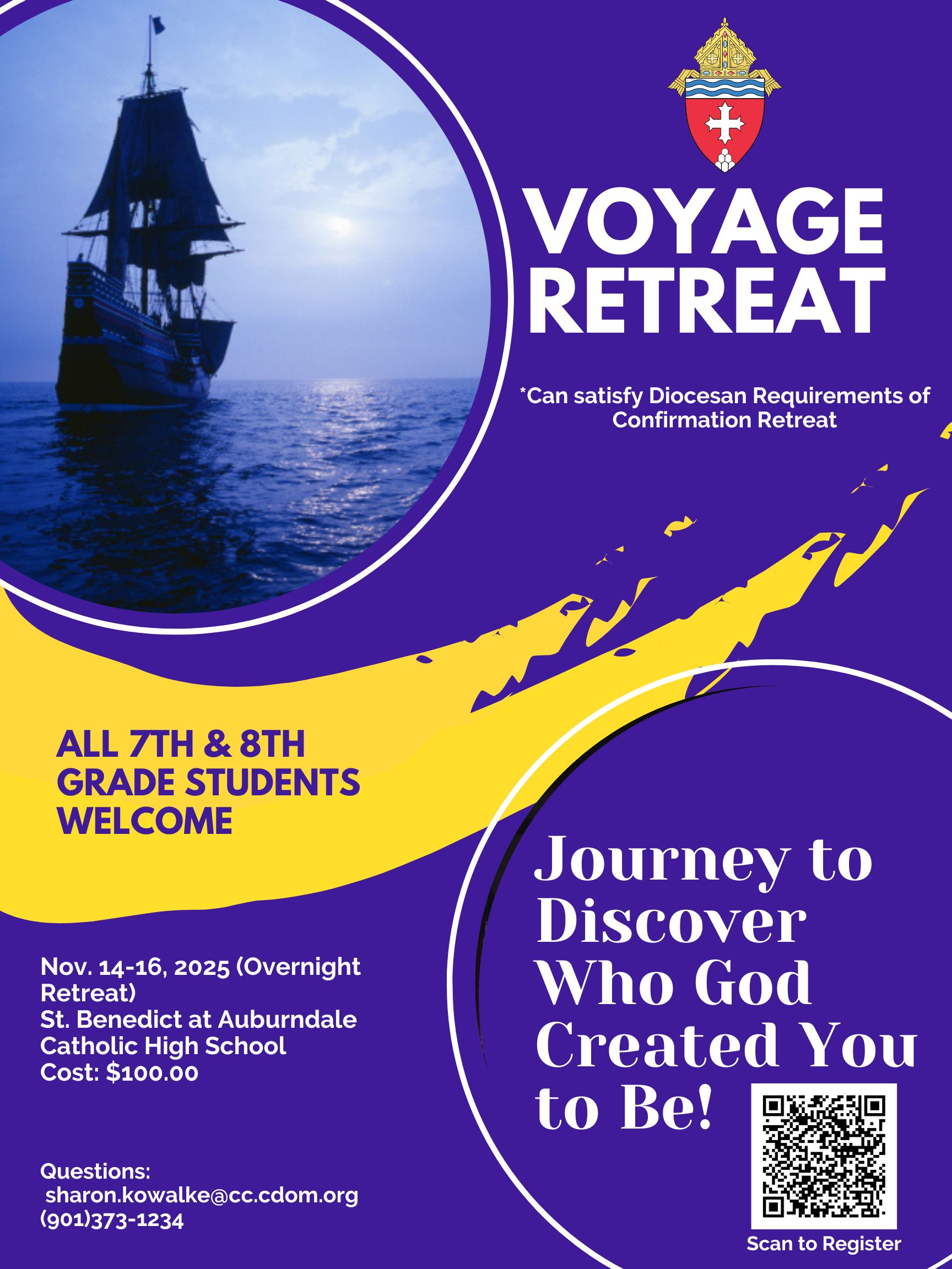 Voyage Retreat (7th & 8th Grade) Nov. 14 - 16 2025