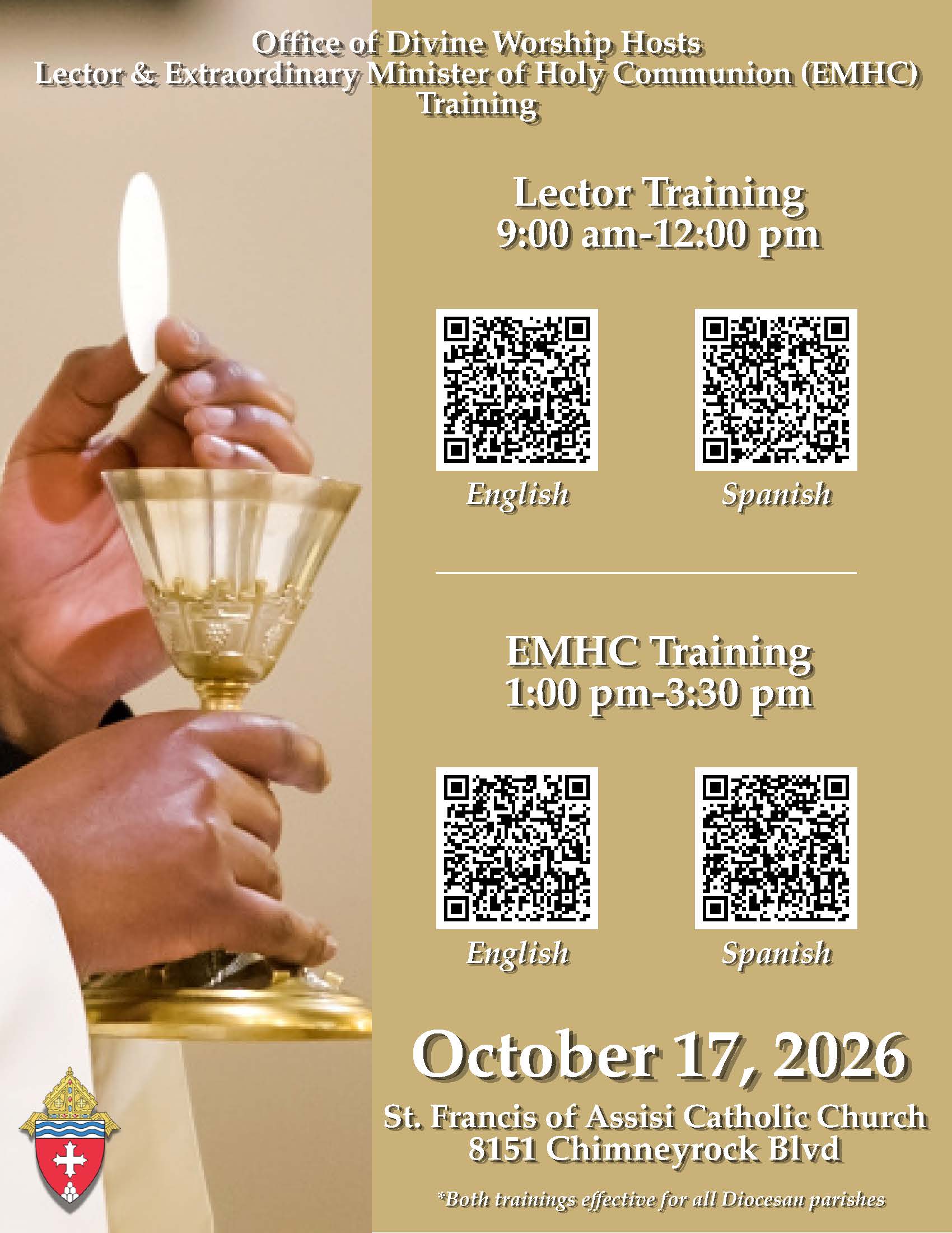 Lector & Extraordinary Minister of Holy Communion (EMHC) Training
