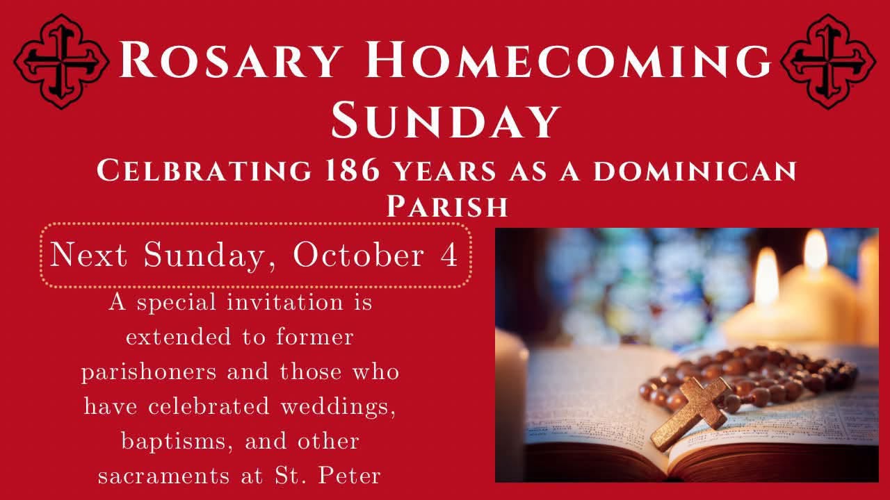Rosary Homecoming at St. Peter Catholic Church