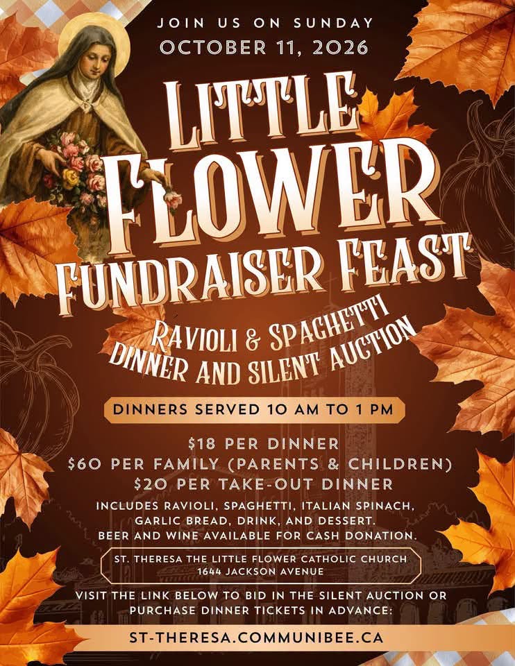 Little Flower Fundraiser Feast & Online Silent Auction