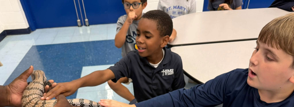 St. Mary's Catholic School Jackson | NAI Club at UT Martin visiting School Animal Club